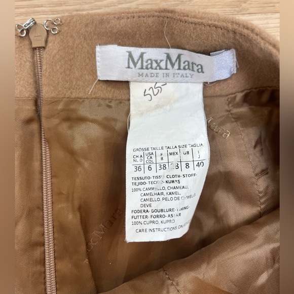 MaxMara 'Sargano' Camel Hair Pencil Skirt Size 6. Worn once like brand new. - Picture 5 of 9